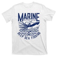 Marine Diving Club Deep Sea Fishing 1986 T-Shirt