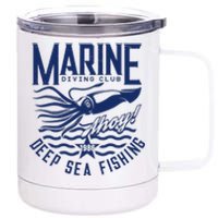 Marine Diving Club Deep Sea Fishing 1986 12 oz Stainless Steel Tumbler Cup