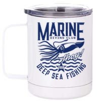 Marine Diving Club Deep Sea Fishing 1986 12 oz Stainless Steel Tumbler Cup