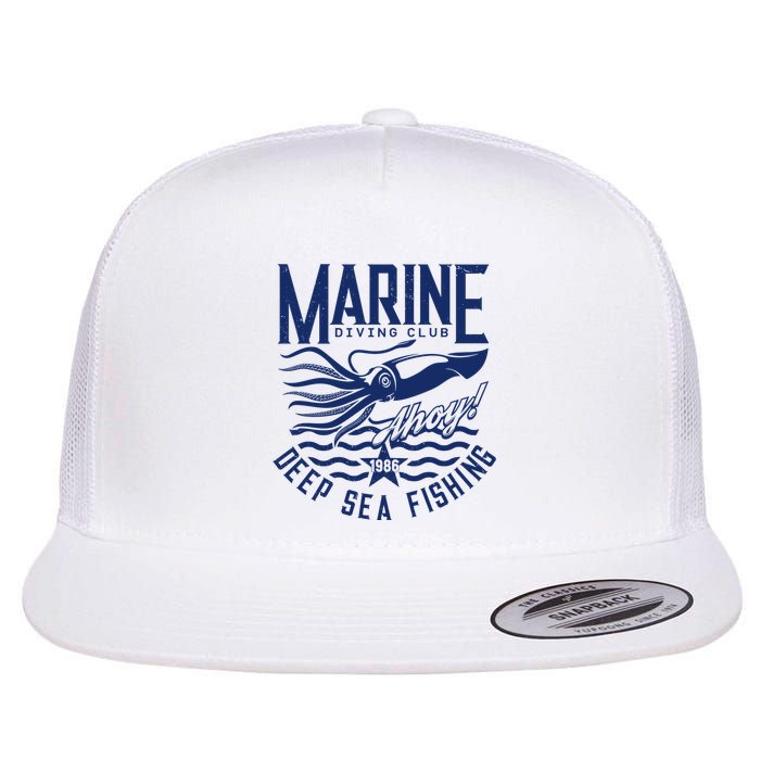 Marine Diving Club Deep Sea Fishing 1986 Flatbill Hat