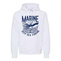 Marine Diving Club Deep Sea Fishing 1986 Premium Hoodie