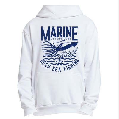 Marine Diving Club Deep Sea Fishing 1986 Urban Pullover Hoodie