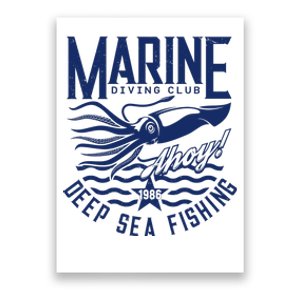 Marine Diving Club Deep Sea Fishing 1986 Poster