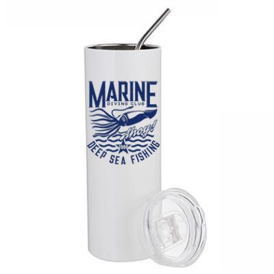 Marine Diving Club Deep Sea Fishing 1986 Stainless Steel Tumbler