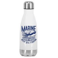 Marine Diving Club Deep Sea Fishing 1986 Stainless Steel Insulated Water Bottle