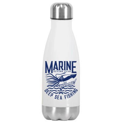 Marine Diving Club Deep Sea Fishing 1986 Stainless Steel Insulated Water Bottle