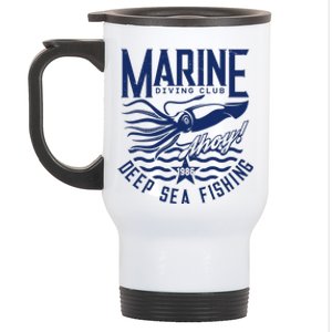 Marine Diving Club Deep Sea Fishing 1986 Stainless Steel Travel Mug