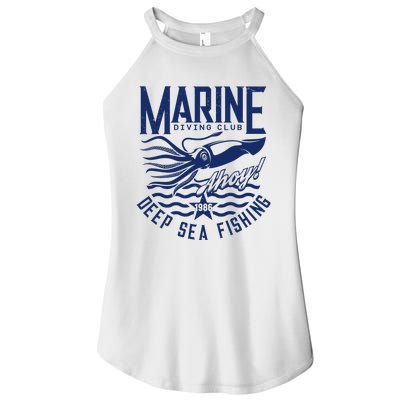 Marine Diving Club Deep Sea Fishing 1986 Women’s Perfect Tri Rocker Tank