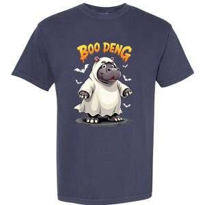 Moo Deng Cute Baby Pygmy Hippo Bouncy Pig In Thai Halloween Garment-Dyed Heavyweight T-Shirt