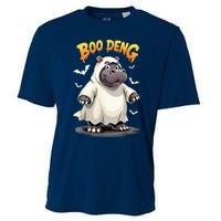 Moo Deng Cute Baby Pygmy Hippo Bouncy Pig In Thai Halloween Cooling Performance Crew T-Shirt