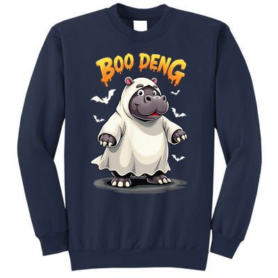 Moo Deng Cute Baby Pygmy Hippo Bouncy Pig In Thai Halloween Sweatshirt