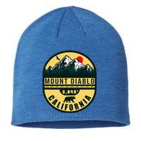 Mount Diablo California Mountains 1960s Retro Vintage Sustainable Beanie