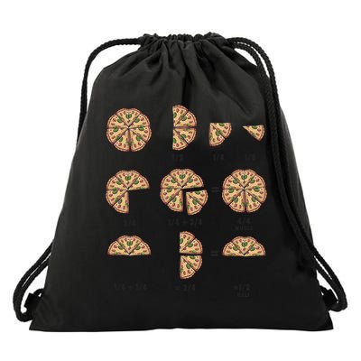 Maths Day Costume Idea And Pizza Slice Fraction Gift Drawstring Bag