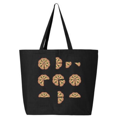 Maths Day Costume Idea And Pizza Slice Fraction Gift 25L Jumbo Tote