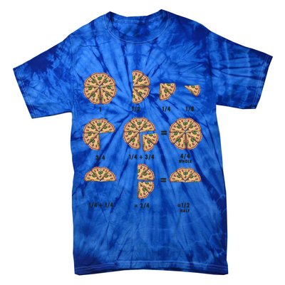 Maths Day Costume Idea And Pizza Slice Fraction Gift Tie-Dye T-Shirt