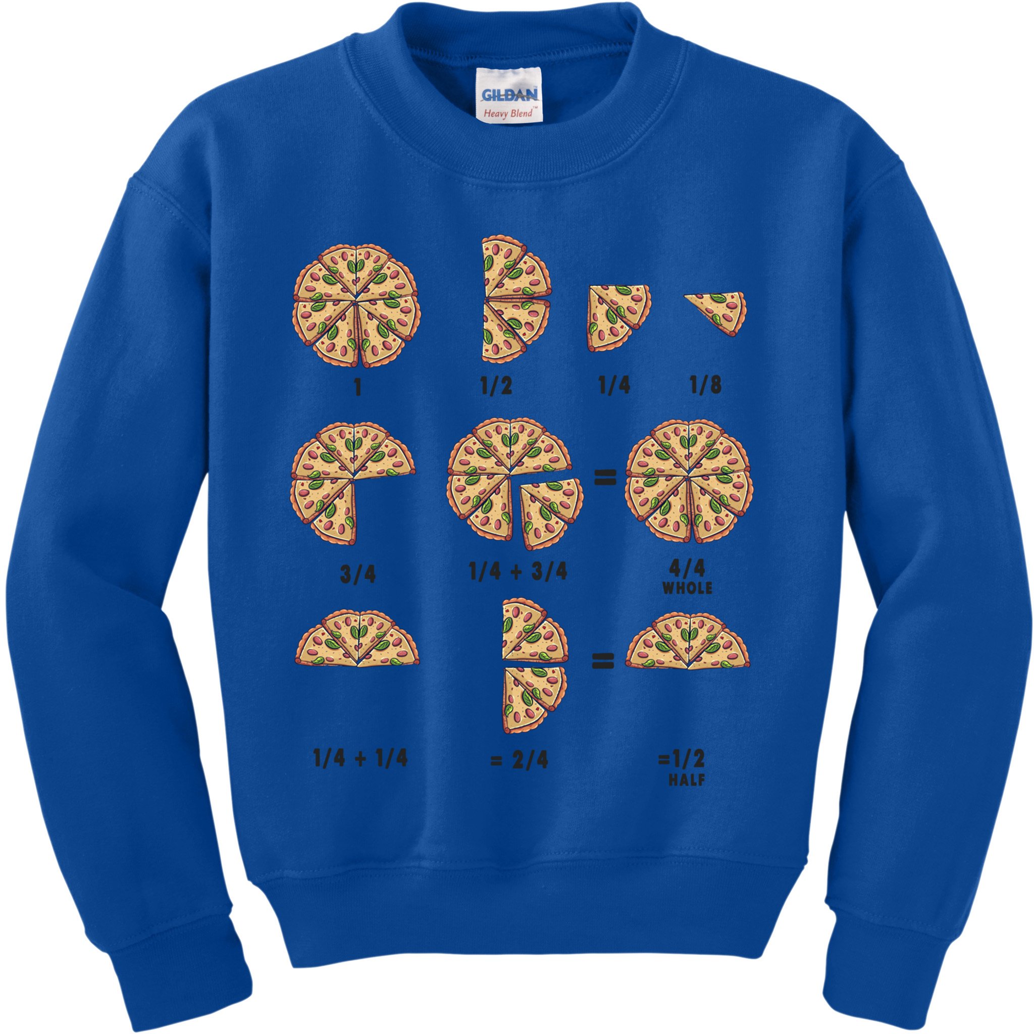 Maths Day Costume Idea And Pizza Slice Fraction Gift Kids Sweatshirt