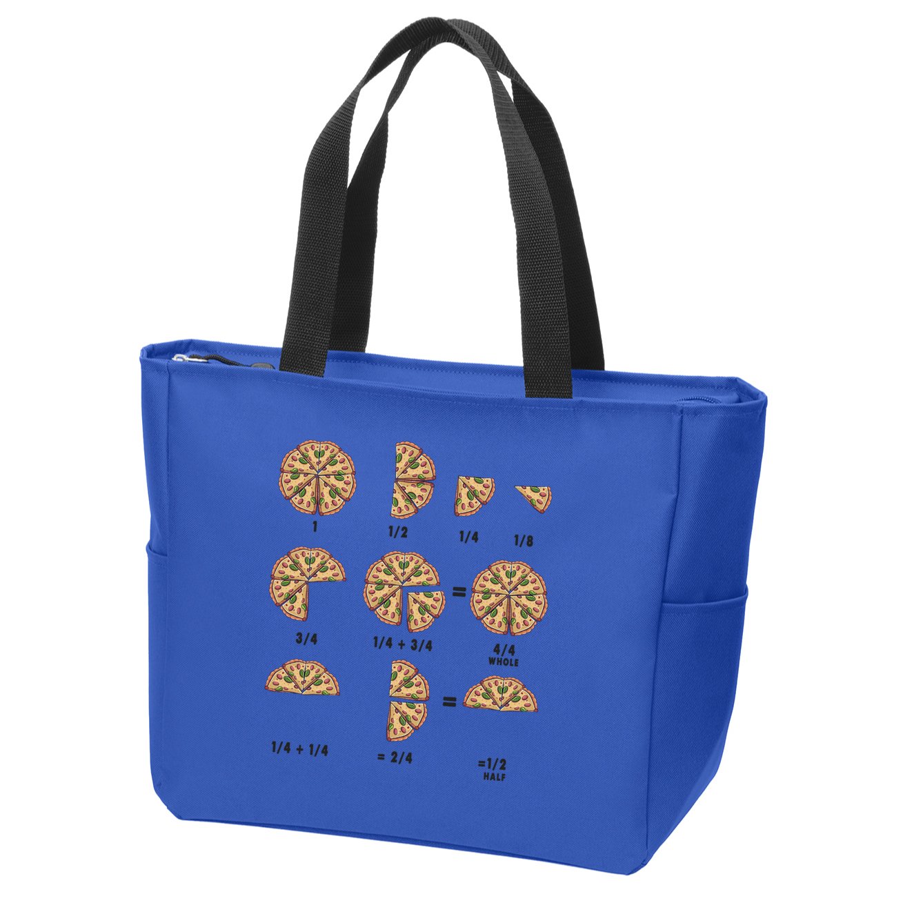 Maths Day Costume Idea And Pizza Slice Fraction Gift Zip Tote Bag
