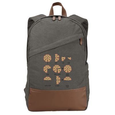 Maths Day Costume Idea And Pizza Slice Fraction Gift Cotton Canvas Backpack