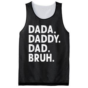 Men Dada Daddy Dad Bruh Funny Fathers Day Gift Mesh Reversible Basketball Jersey Tank