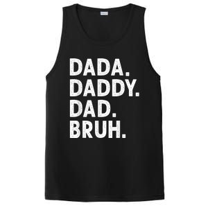 Men Dada Daddy Dad Bruh Funny Fathers Day Gift PosiCharge Competitor Tank