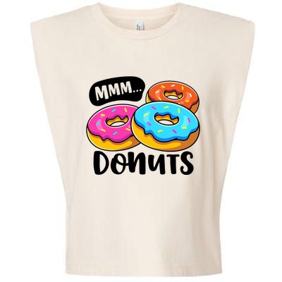 Mmm Donuts Donut Lover Funny Girl Women Doughnut Squad Food Garment-Dyed Women's Muscle Tee