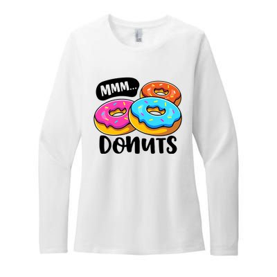 Mmm Donuts Donut Lover Funny Girl Women Doughnut Squad Food Womens CVC Long Sleeve Shirt