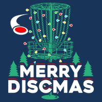 Merry Discmas Disc Golf Frisbee Christmas Xmas Funny 7 Panel Mesh Trucker Snapback Hat