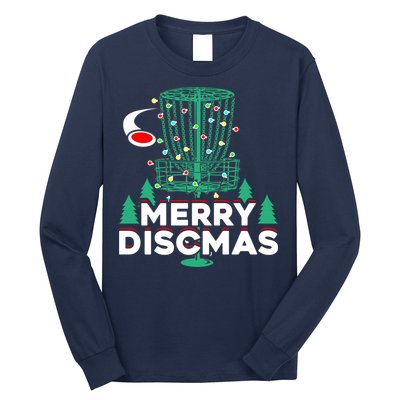 Merry Discmas Disc Golf Frisbee Christmas Xmas Funny Long Sleeve Shirt