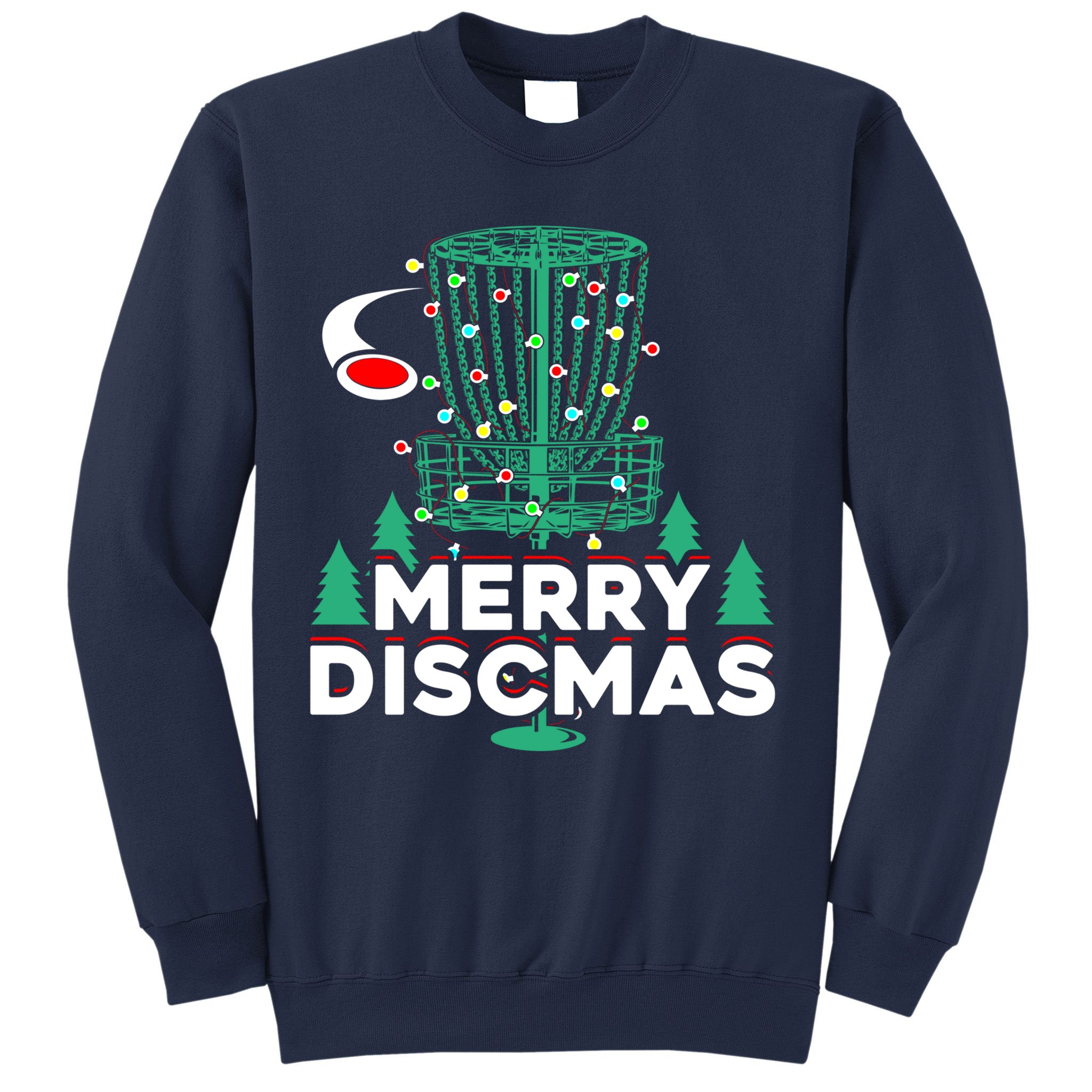 Merry Discmas Disc Golf Frisbee Christmas Xmas Funny Sweatshirt