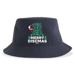 Merry Discmas Disc Golf Frisbee Christmas Xmas Funny Sustainable Bucket Hat