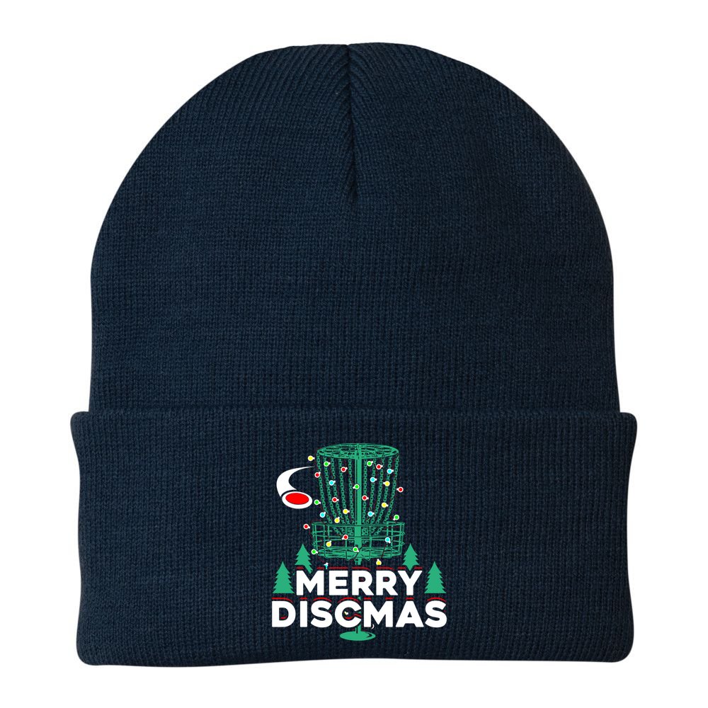 Merry Discmas Disc Golf Frisbee Christmas Xmas Funny Beanie