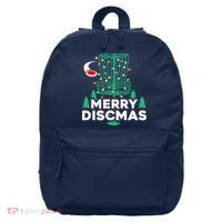 Merry Discmas Disc Golf Frisbee Christmas Xmas Funny 16 in Basic Backpack