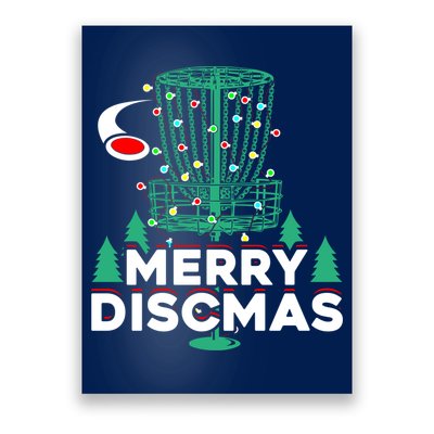 Merry Discmas Disc Golf Frisbee Christmas Xmas Funny Poster