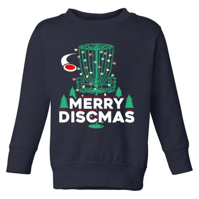 Merry Discmas Disc Golf Frisbee Christmas Xmas Funny Toddler Sweatshirt