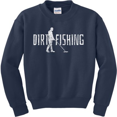 Metal Detecting Detector Detection Fishing Kids Sweatshirt