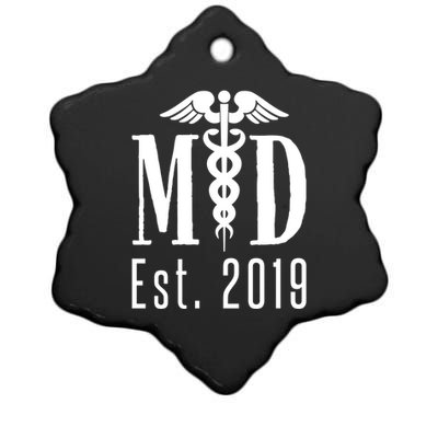 M D Degree 2019 Medical Student Physician Doctor Graduation Great Gift Ceramic Star Ornament