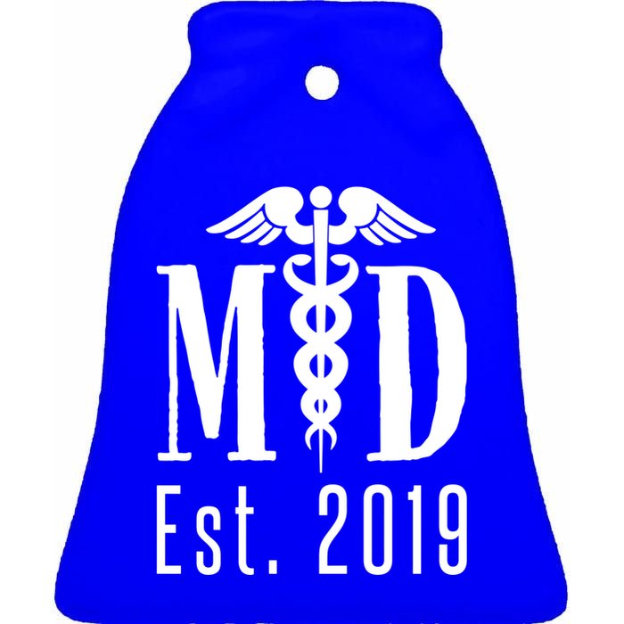 M D Degree 2019 Medical Student Physician Doctor Graduation Great Gift Ceramic Bell Ornament