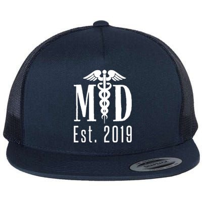 M D Degree 2019 Medical Student Physician Doctor Graduation Great Gift Flat Bill Trucker Hat