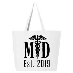 M D Degree 2019 Medical Student Physician Doctor Graduation Great Gift 25L Jumbo Tote