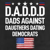 Mens Daddd Dads Against Daughters Dating Democrats 7 Panel Mesh Trucker Snapback Hat