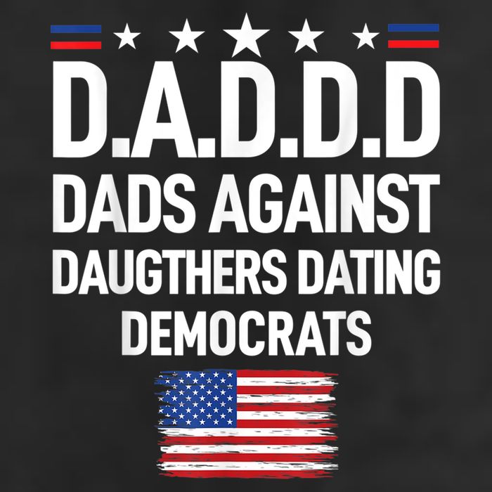 Mens Daddd Dads Against Daughters Dating Democrats 7 Panel Mesh Trucker Snapback Hat