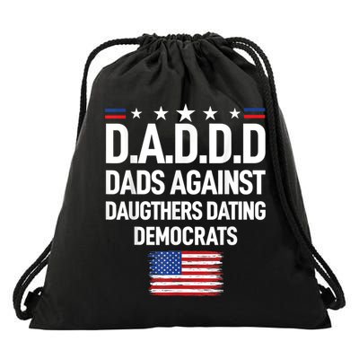 Mens Daddd Dads Against Daughters Dating Democrats Drawstring Bag