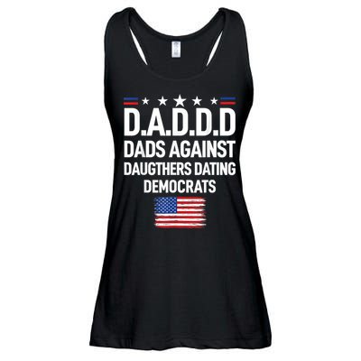Mens Daddd Dads Against Daughters Dating Democrats Ladies Essential Flowy Tank