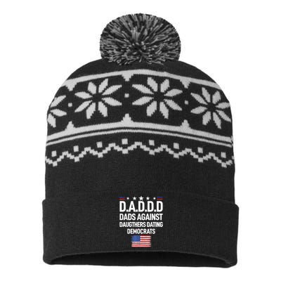 Mens Daddd Dads Against Daughters Dating Democrats USA-Made Snowflake Beanie