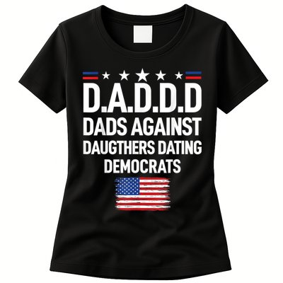 Mens Daddd Dads Against Daughters Dating Democrats Womens T-Shirt