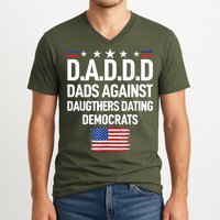 Mens Daddd Dads Against Daughters Dating Democrats V-Neck T-Shirt