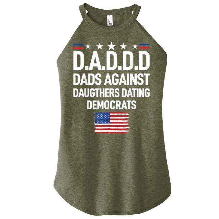 Mens Daddd Dads Against Daughters Dating Democrats Women's Perfect Tri Rocker Tank