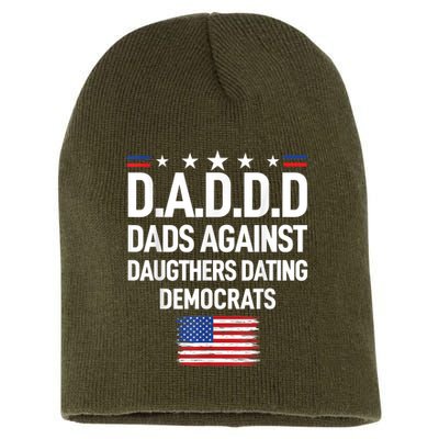 Mens Daddd Dads Against Daughters Dating Democrats Short Acrylic Beanie