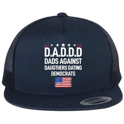 Mens Daddd Dads Against Daughters Dating Democrats Flat Bill Trucker Hat