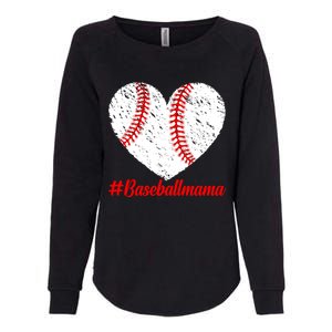 Mothers Day Distressed Baseball Mama Heart Mom Mama Gift Womens California Wash Sweatshirt